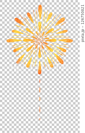 水彩煙火插畫 126750821