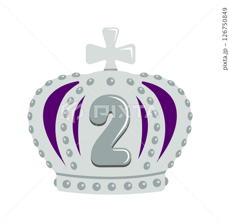 シルバーの王冠ランキング( 2位) ベクターイラスト シルバーの王冠ランキング( 2位) ベクターイラスト 126750849