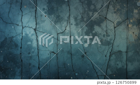 Cracked Concrete Texture with Blue and Grey Tones for Background Use Cracked Concrete Texture with Blue and Grey Tones for Background Use 126750899