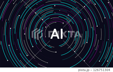 Artificial intelligence circuit line style. Machine learning design. Smart network digital technology. AI. Vector illustration Artificial intelligence circuit line style. Machine learning design. Smart network digital technology. AI. Vector illustration 126751304