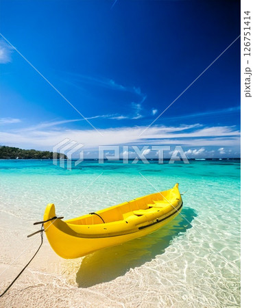 青い海とバナナボート 青い海とバナナボート 126751414