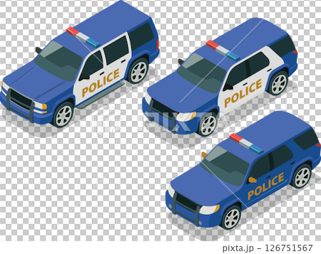 Isometric police highway patrol cruiser Isometric police highway patrol cruiser 126751567