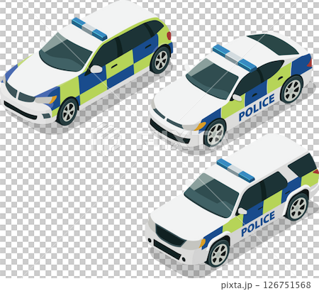 Isometric urban police car illustration 126751568