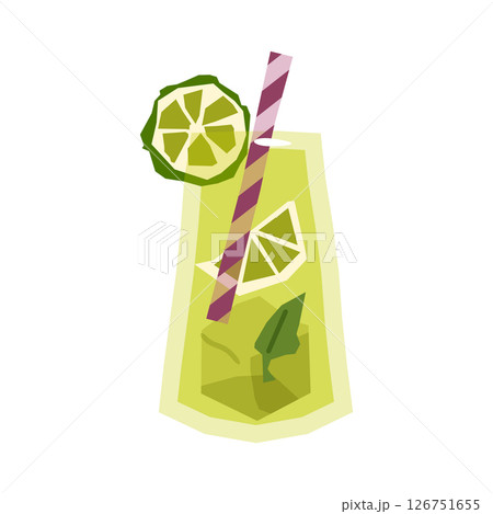 Lime Summer Drink Illustration Lime Summer Drink Illustration 126751655