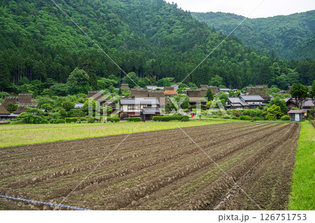 京都 美山かやぶきの里の風景 京都 美山かやぶきの里の風景 126751753
