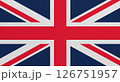 Flag of United Kingdom on abstract background. Union Jack 126751957