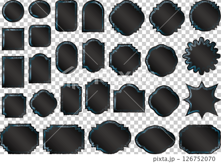 ラベル筆、三重線、5水色 126752070
