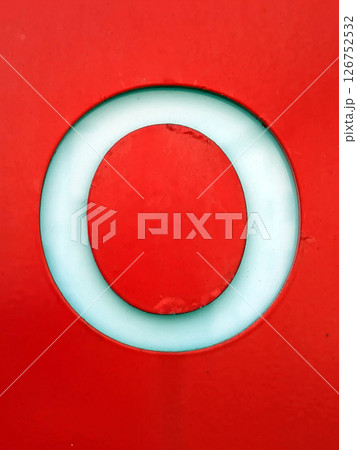 Written Wording in Distressed State Typography Found Ransom Letter O 126752532