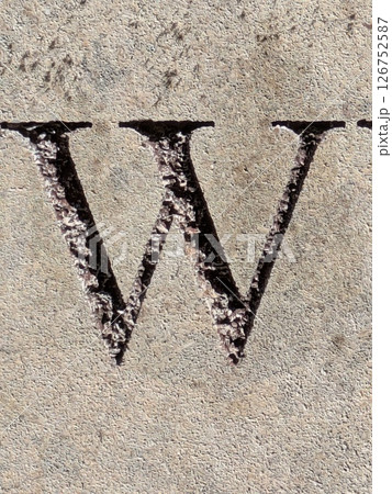 Written Wording in Distressed State Typography Found Ransom Letter W 126752587