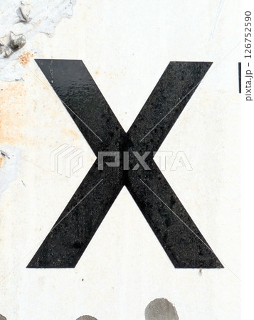 Written Wording in Distressed State Typography Found Ransom Letter X Written Wording in Distressed State Typography Found Ransom Letter X 126752590