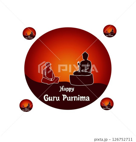 Happy guru Purnima free vector illustration 126752711