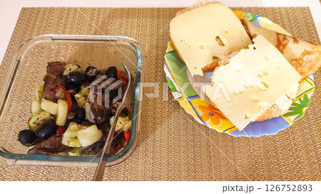 Enjoying liver, vegetables, cheese sandwiches and crepes for lunch in prague Enjoying liver, vegetables, cheese sandwiches and crepes for lunch in prague 126752893