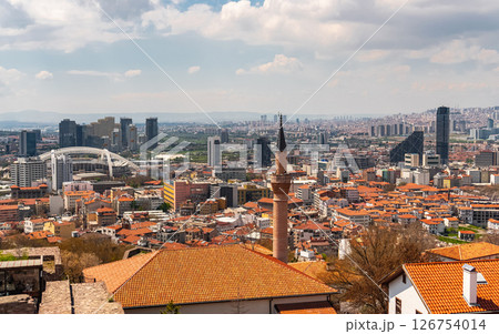 Cityscape from the walls of Ankara castle 126754014