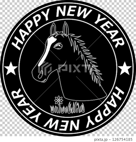 Kurokoma-kun's black emblem (without greeting text) 9 Kurokoma-kun's black emblem (without greeting text) 9 126754185