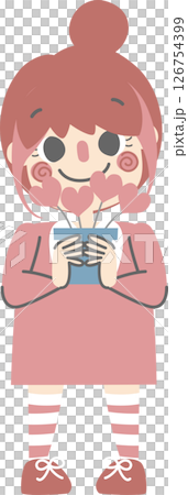 cute and lovely girl with heart plant, happy valentines day, birthday, love concept, flat png illustration cartoon character costume design cute and lovely girl with heart plant, happy valentines day, birthday, love concept, flat png illustration cartoon character costume design 126754399