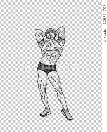 筋肉女子の体操服姿 A 筋肉女子の体操服姿 A 126754707
