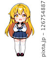 大泣きしながら両手を合わせる金髪セーラー服女子高生 大泣きしながら両手を合わせる金髪セーラー服女子高生 126754887