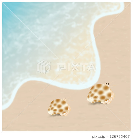 海_波打ち際のヤドカリ 126755407