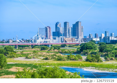 日本の東京都市景観5月28日…多摩川や川崎・武蔵小杉駅前のタワーマンション群など望む=令和7年 日本の東京都市景観5月28日…多摩川や川崎・武蔵小杉駅前のタワーマンション群など望む=令和7年 126755519