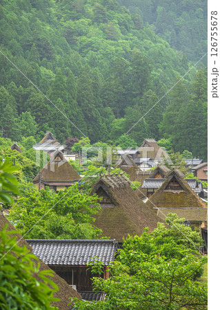 京都 美山かやぶきの里の風景 京都 美山かやぶきの里の風景 126755678