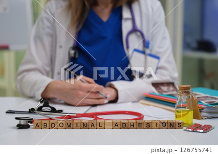 Conducting a Detailed Medical Examination Focused on Abdominal Adhesions in a Professional Setup 126755741