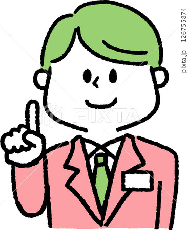 指差しをしているスーツの男性 指差しをしているスーツの男性 126755874