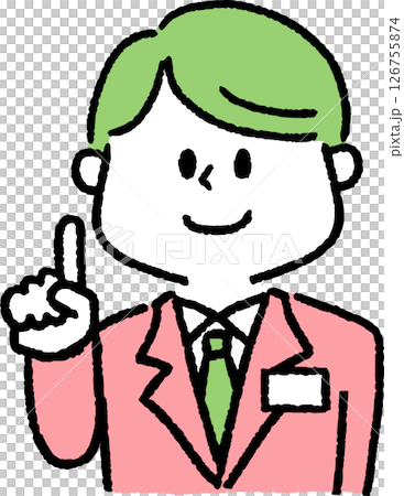 指差しをしているスーツの男性 指差しをしているスーツの男性 126755874