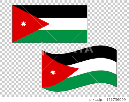 約旦國旗 126756099