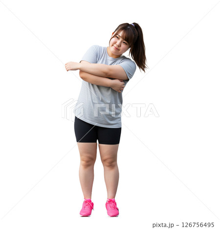 ストレッチする女性 ストレッチする女性 126756495