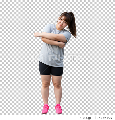 ストレッチする女性 ストレッチする女性 126756495