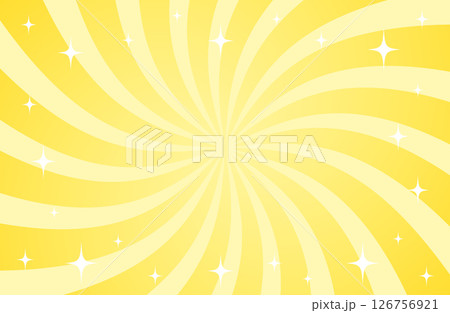 集中線 効果線 ぐるぐ 回る キラキラ 背景イラスト 黄色 集中線 効果線 ぐるぐ 回る キラキラ 背景イラスト 黄色 126756921