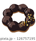 チョコがけドーナツ 126757195