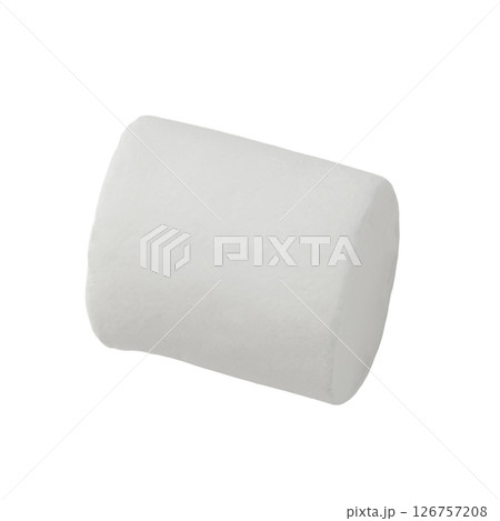One marshmallow on white background 126757208