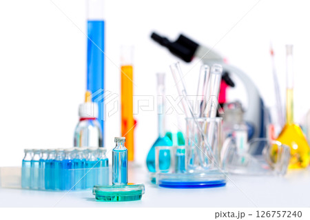 Chemical scientific laboratory stuff test tube flask 126757240