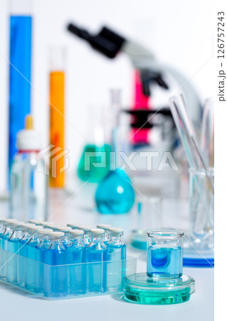 Chemical scientific laboratory stuff test tube flask Chemical scientific laboratory stuff test tube flask 126757243