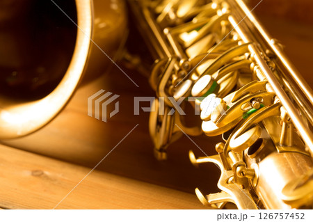 Sax golden tenor saxophone vintage retro Sax golden tenor saxophone vintage retro 126757452