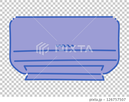 室内用のシンプルでゆるいエアコンイラスト 室内用のシンプルでゆるいエアコンイラスト 126757507