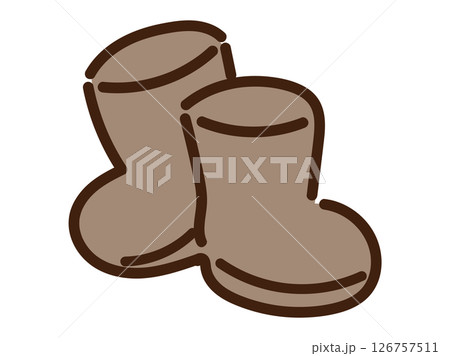 ゆるかわデフォルメ風レインブーツ(長靴) ゆるかわデフォルメ風レインブーツ(長靴) 126757511