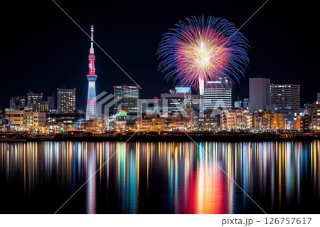 夏の東京の夜景 126757617
