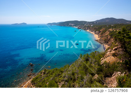Ibiza Aigues Blanques Aguas Blancas Beach at Santa Eulalia Ibiza Aigues Blanques Aguas Blancas Beach at Santa Eulalia 126757908