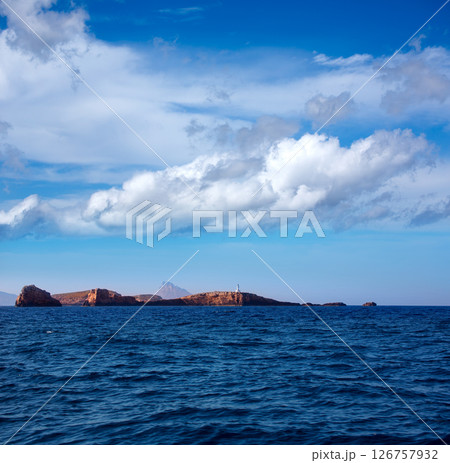 Ibiza Islas bledas Beldes islands with lighthouse 126757932