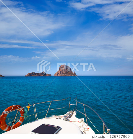 Boating in Ibiza with Es Vedra y Vedranell islands Boating in Ibiza with Es Vedra y Vedranell islands 126757969