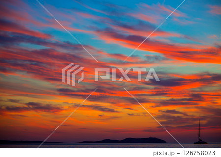 Ibiza san Antonio Abad de Portmany sunset 126758023