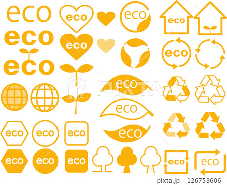 シンプルアイコンセット シンプルアイコンセット 126758606