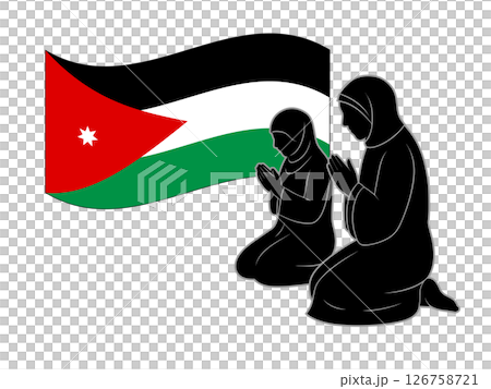 約旦國旗和祈禱 126758721