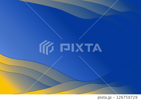 青と黄色のグラデーション背景 126758729