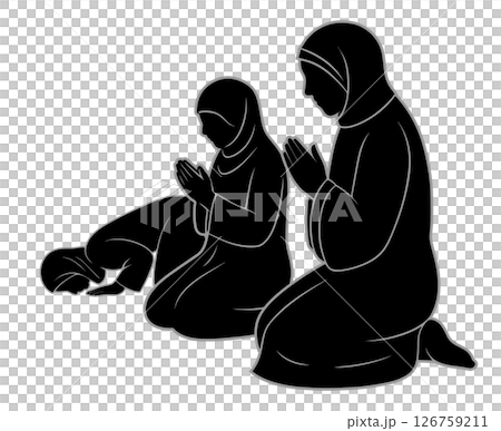 穆斯林男子祈禱 126759211