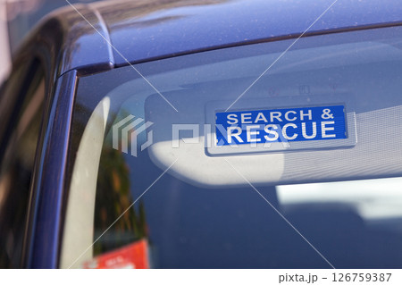 Search & Rescue sun visor sign 126759387