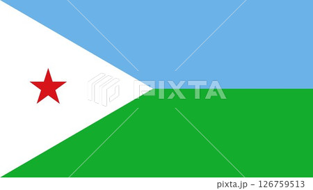 Illustration of Djibouti national flag Illustration of Djibouti national flag 126759513