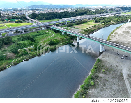 ⌘ドローン空撮 相模川 ⌘ドローン空撮 相模川 126760925